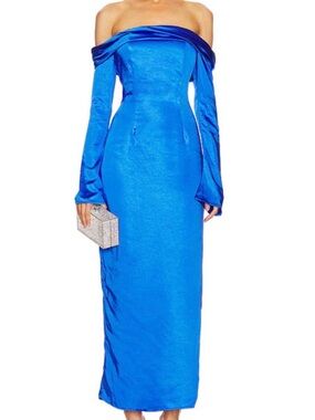 Runaway the label off the shoulder dress